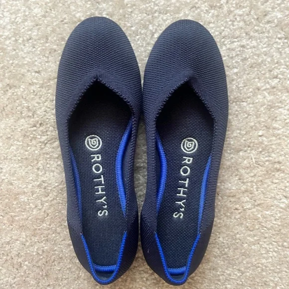 Retired Maritime Navy Rothy Flat Shoes Size 6 - Picture 3 of 8